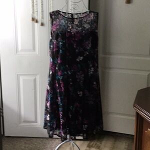 Lane Bryant Pink and Blue Sleeveless Sundress